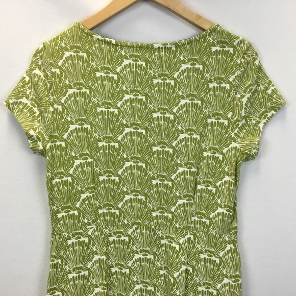 White Stuff Rockpool Dress in Grassy Green Shell Print - Picture 5 of 11